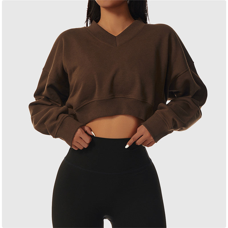 Crop Donna con scollo a V