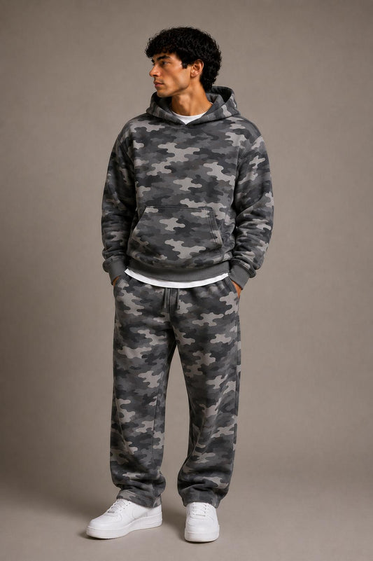Tuta  In Felpa camouflage con tasca