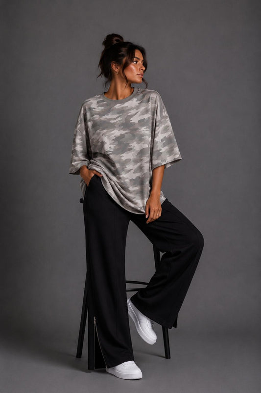 T.Shirt Donna camouflage  in jersey 100% cotone