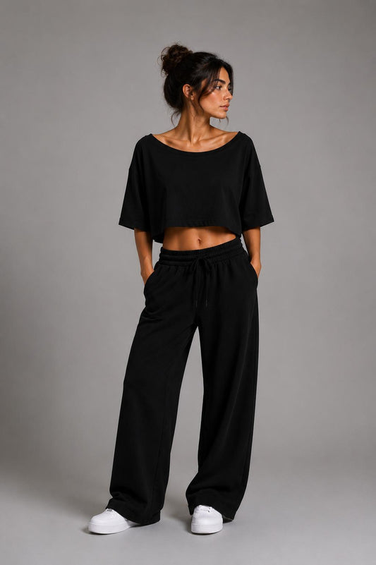 T Shirt crop manica corta Donna