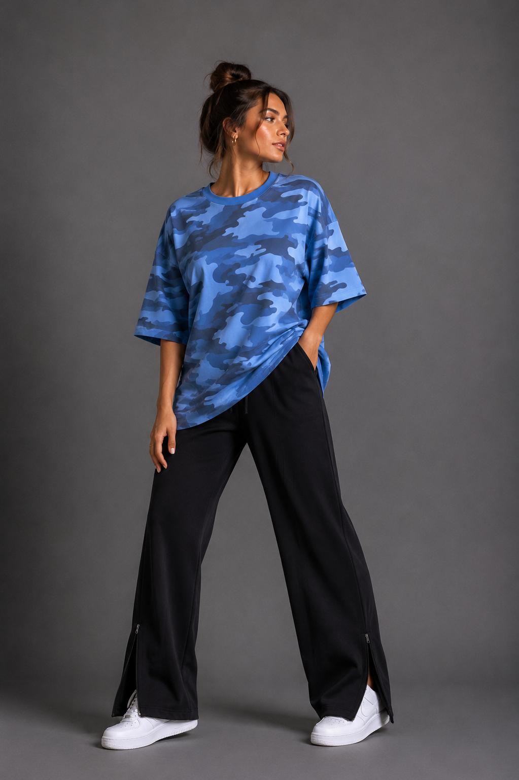T.Shirt Donna camouflage  in jersey 100% cotone