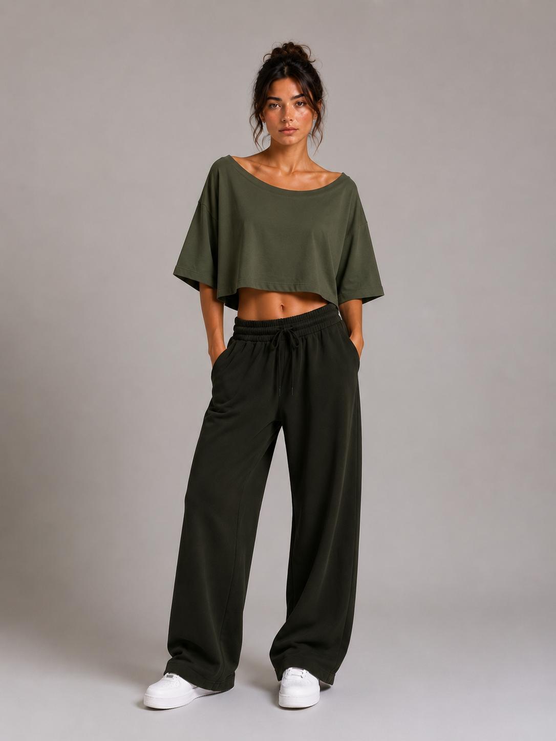 T Shirt crop manica corta Donna